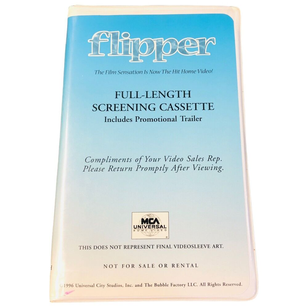 Vintage Flipper VHS Tape Full Length‎ Screening Cassette 1996 Rare Screener